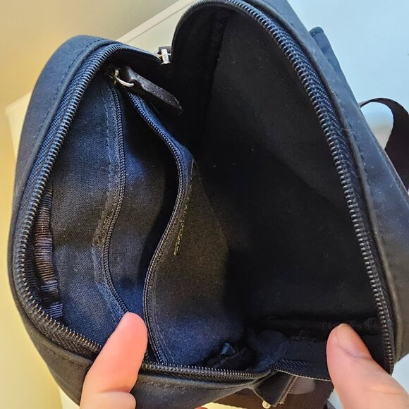 American Eagle Outfitters Crossbody Bag Navy Blue Fabric Magnetic Pocket Neutral - Picture 8 of 9